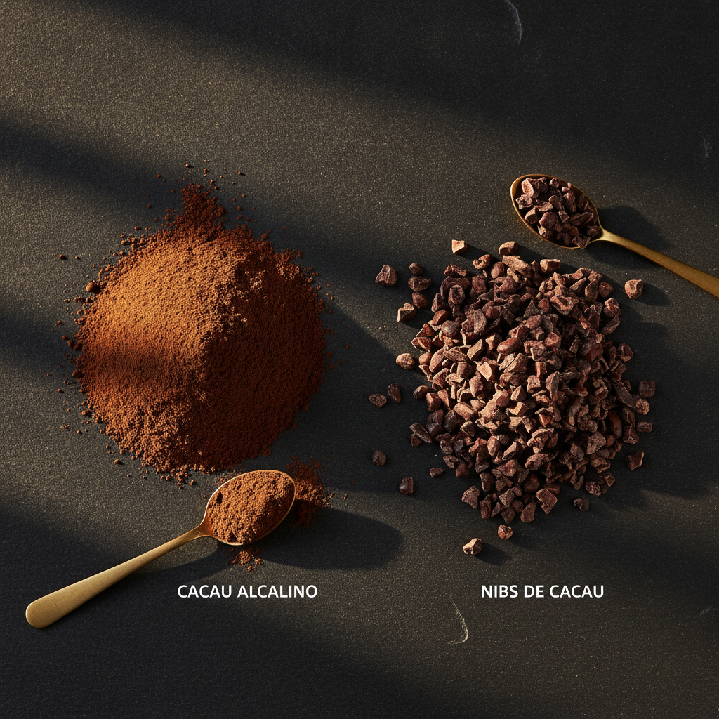 Cacau Alcalino e Nibs de Cacau: Diferenças Técnicas para Confeitaria e Chocolateria