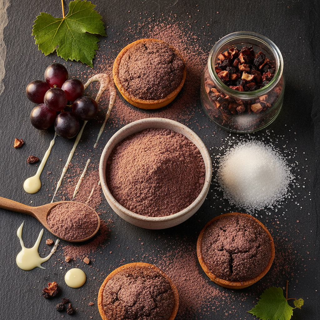 Farinha de Uva: o Subproduto da Vinícola que Virou Ingrediente de Confeitaria