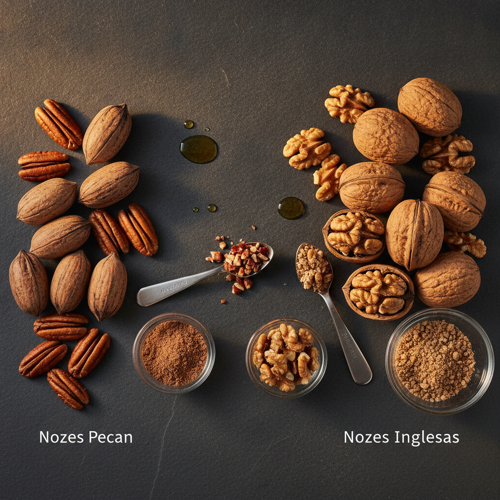 Nozes Pecan vs Nozes Inglesas: Guia Técnico para Gelateria e Confeitaria Premium