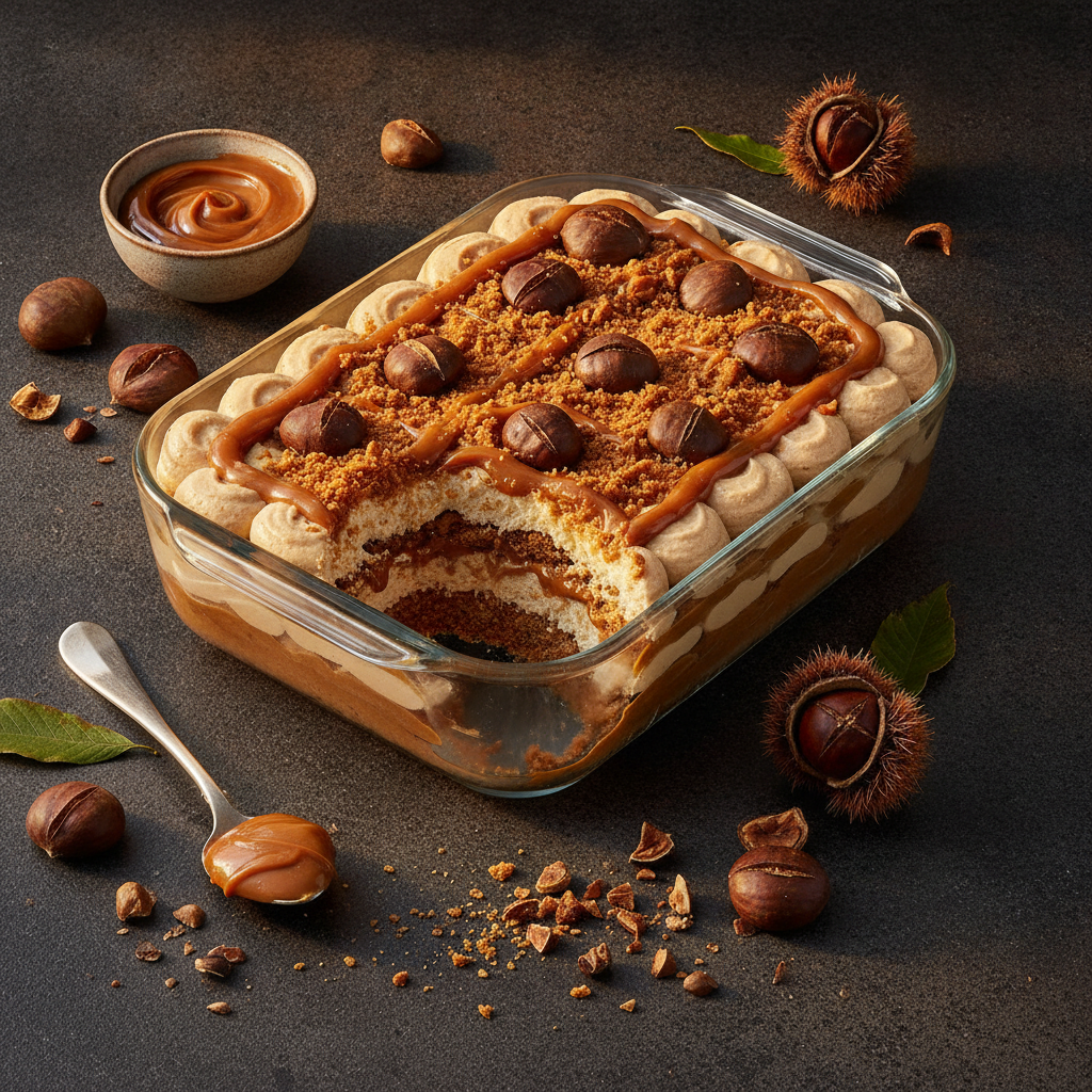 Pavê de Castanha com Doce de Leite: Versão Gourmet